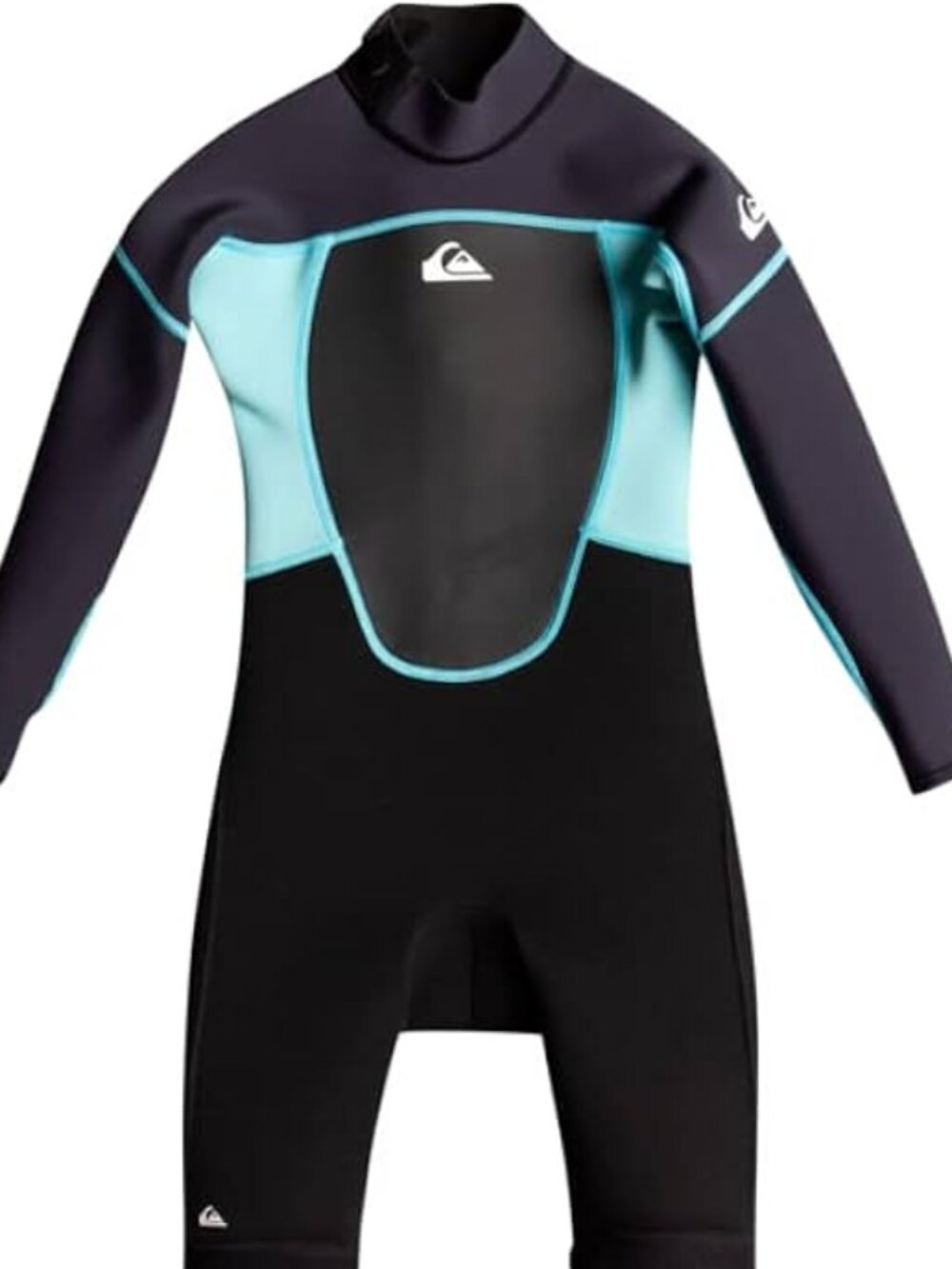 Quiksilver Kids Prologue 3/2 Back Zip Full Wetsuit Black Teal Boys Size 2